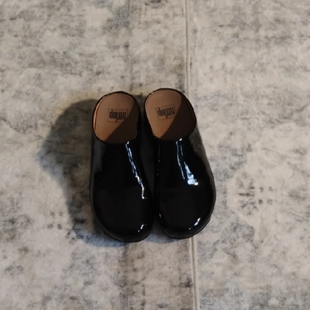 Shiny Black Kids Shoes